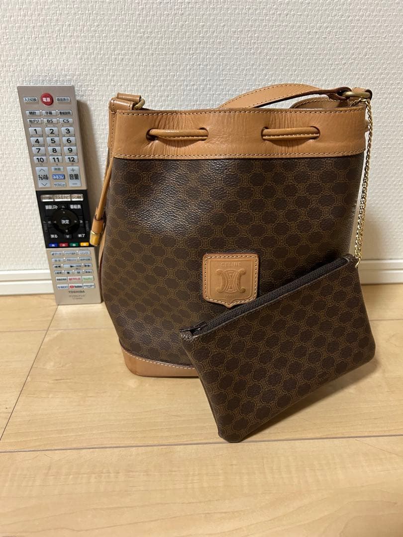 CELINE バケットバッグ ブラウン ポーチ付き