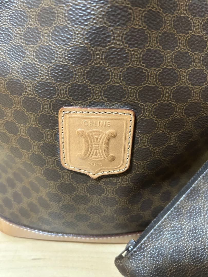 CELINE バケットバッグ ブラウン ポーチ付き