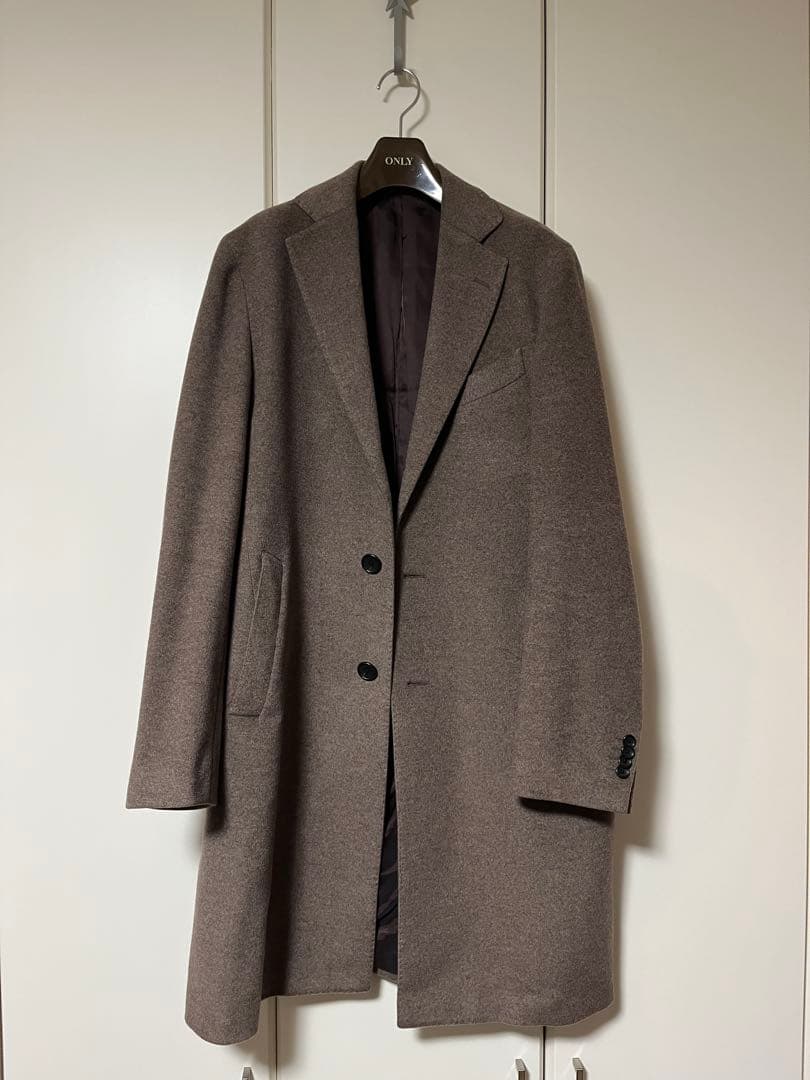 ONLY PREMIO カシミヤ100% チェスターコート(グレージュ)