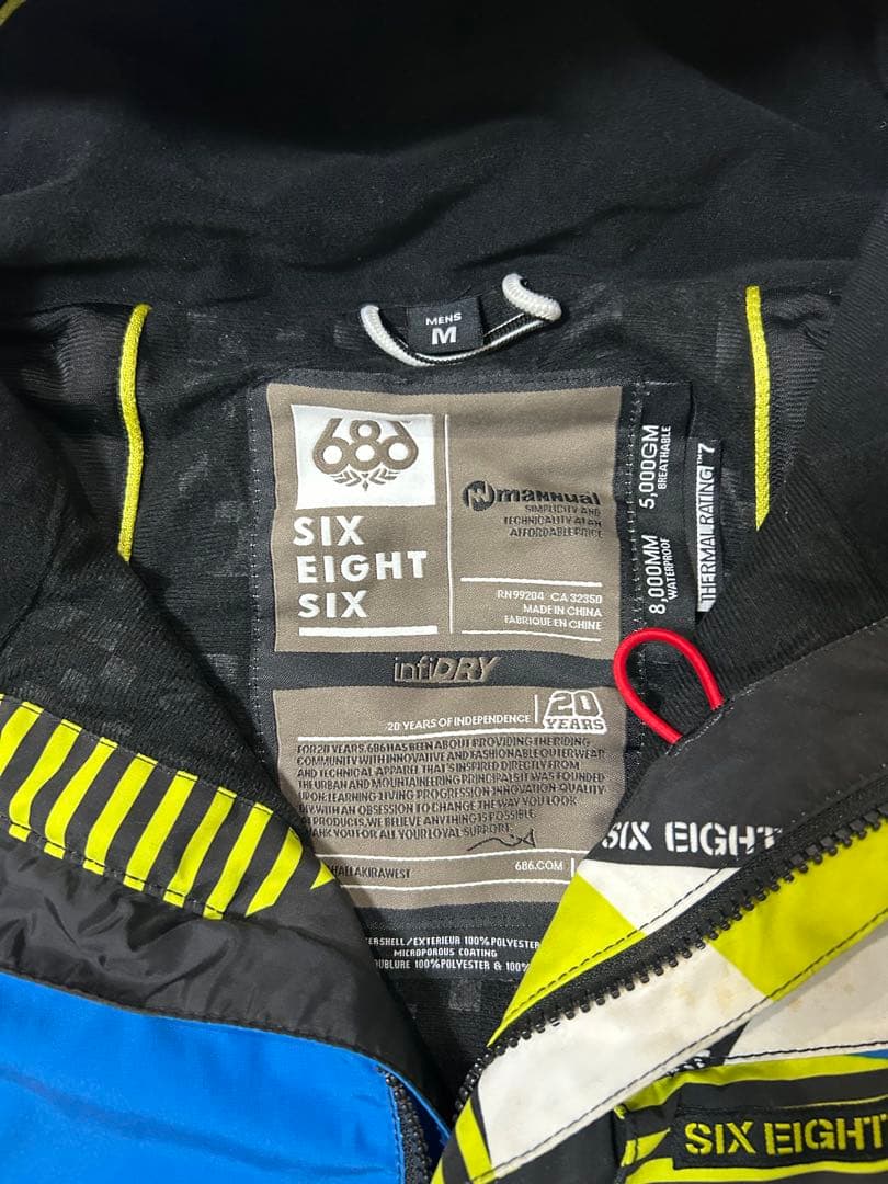 686 Six Eight Six スノーボードジャケット M