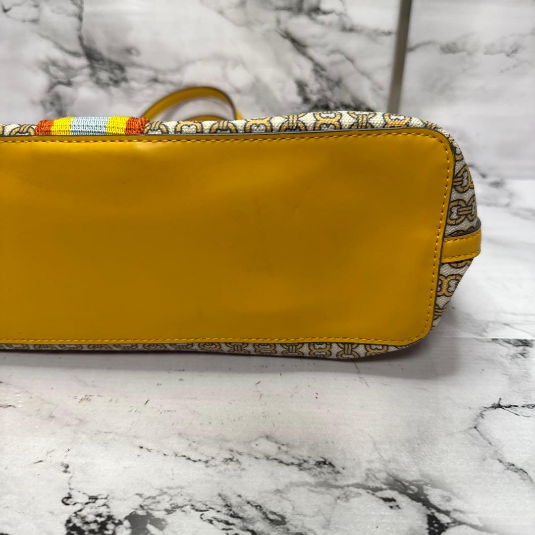 (美品)大人気、トリーバーチ、ジェミニリンク、2way、PVC、人気色、総柄、金