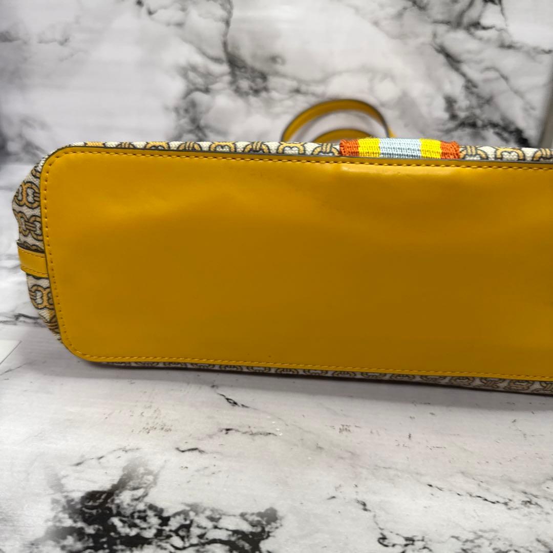 (美品)大人気、トリーバーチ、ジェミニリンク、2way、PVC、人気色、総柄、金