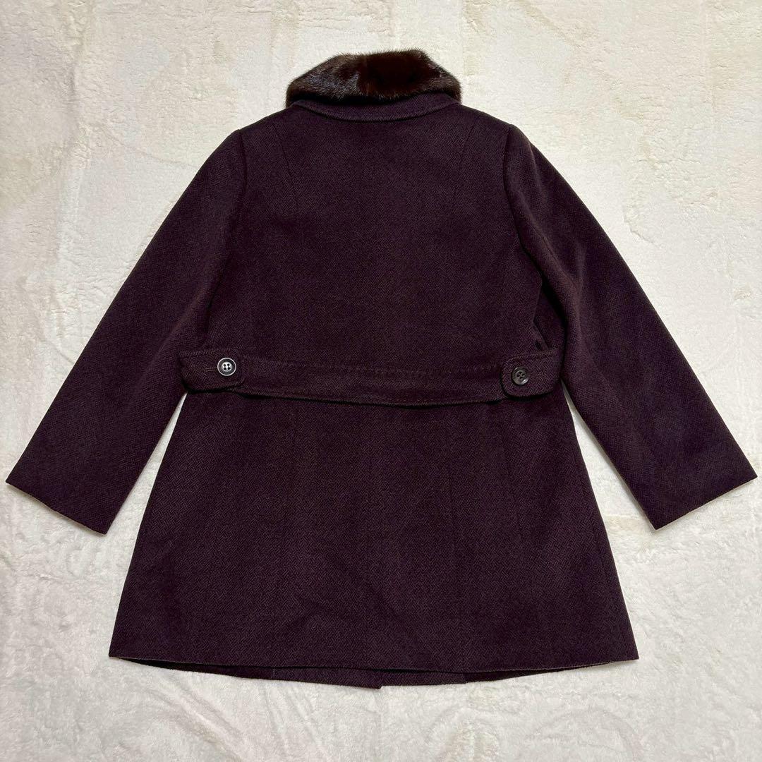 近年モデル 極美品 レリアン 高級　カシミヤ100% ミンクファーロングコート