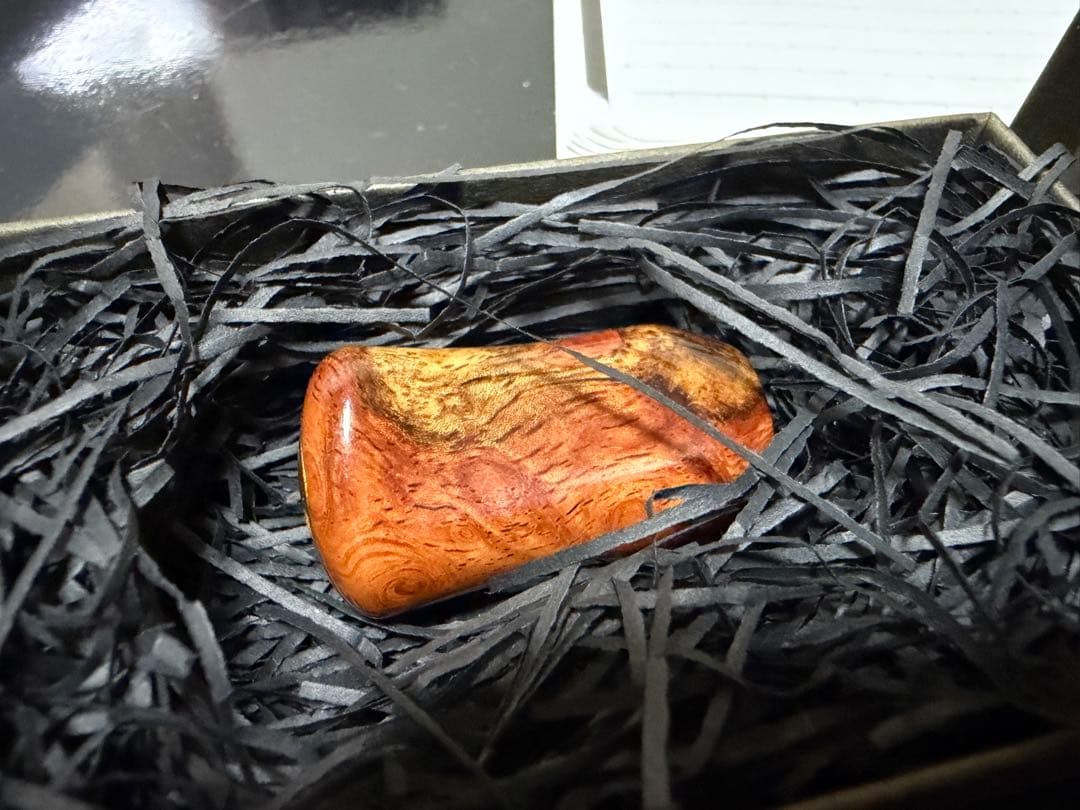 シマノxわたらせ樹脂工房　カーディフ　花梨紅白ハンドルノブ　左