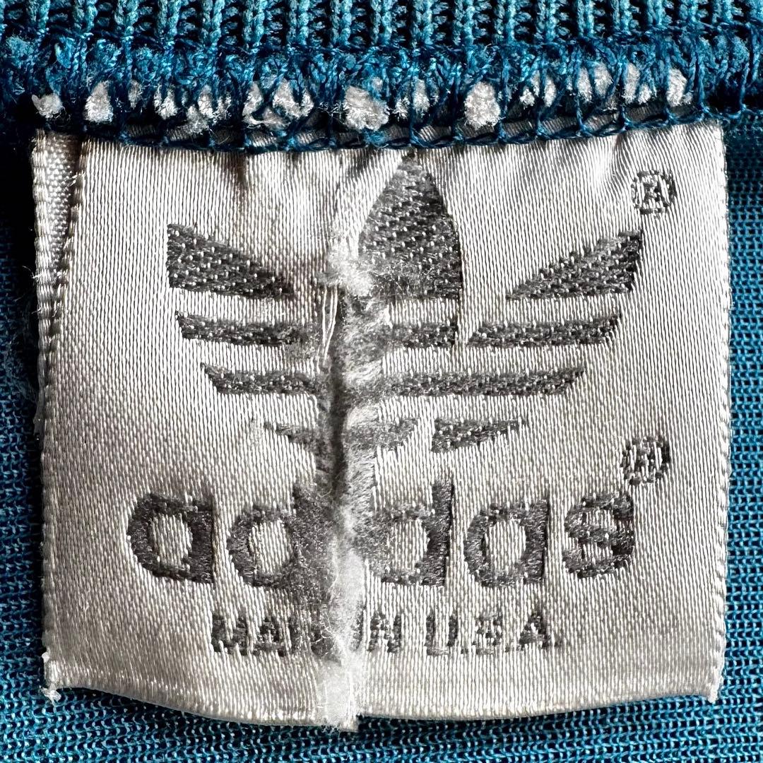 ◆西ドイツ時代／USA製◆80s アディダス ATPジャージ ターコイズブルーL