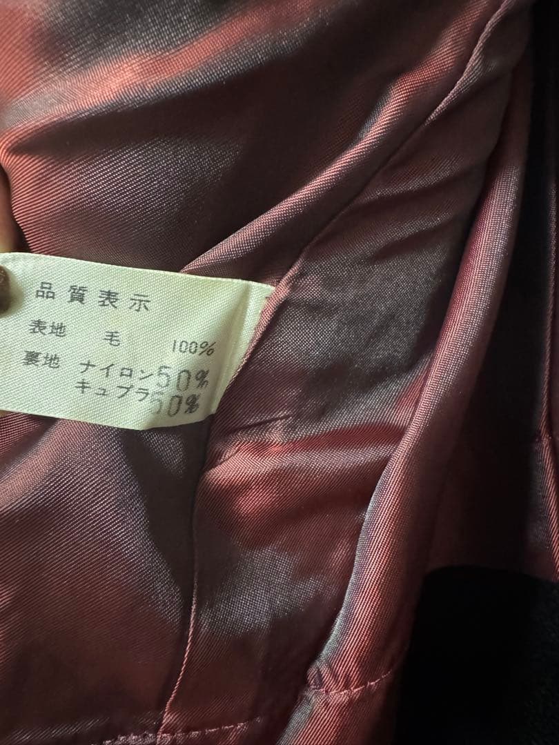 ビンテージ　古着　マント　ポンチョ　ケープ　ロングコート　黒