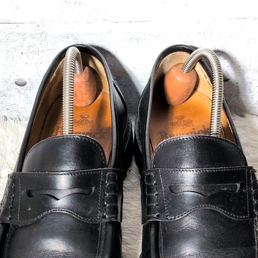 【美品】バーウィック　5293　ローファー　レザーシューズ　ビジネス　黒