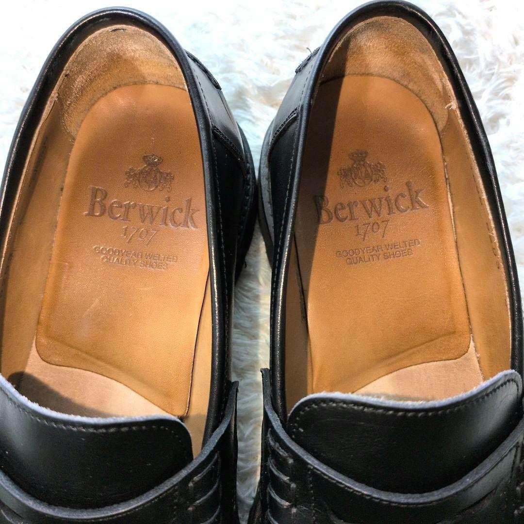 【美品】バーウィック　5293　ローファー　レザーシューズ　ビジネス　黒