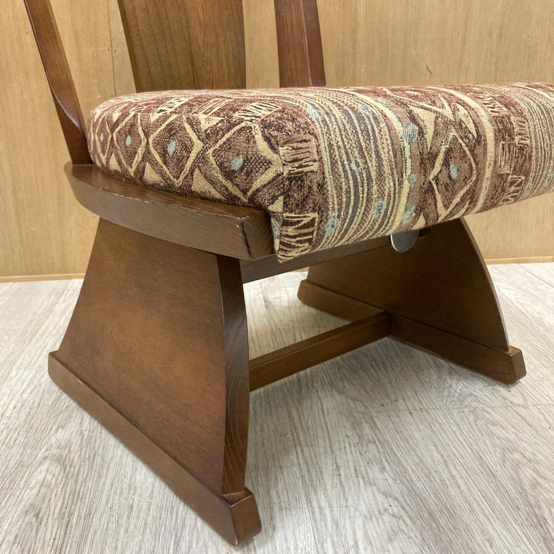 【カリモク】ロータイプ　ダイニングチェア　回転式　キャスター付き　B