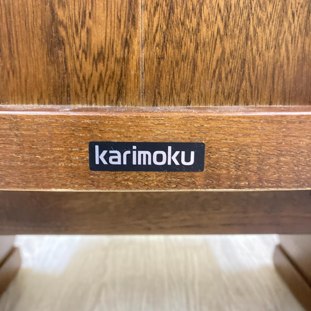 【カリモク】ロータイプ　ダイニングチェア　回転式　キャスター付き　B