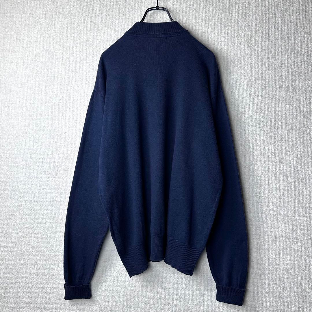 90s ポロラルフローレン ニットポロシャツ ロゴ無し 希少アーカイブ POLO