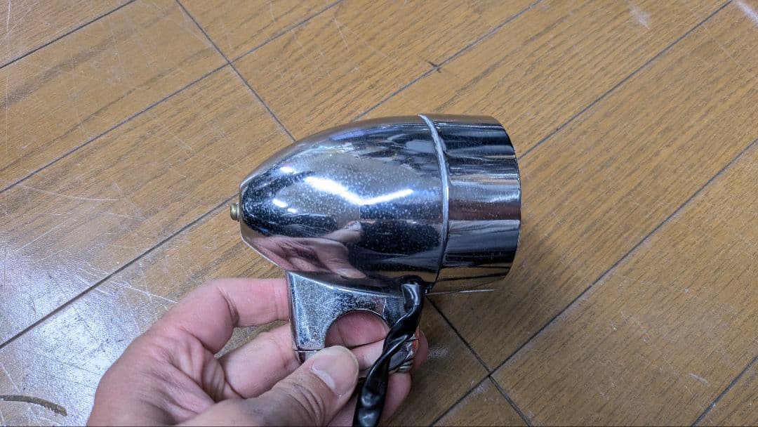 バイク用　1インチパイプクランプ　アナログ時計　ヴィンテージ　ハーレー