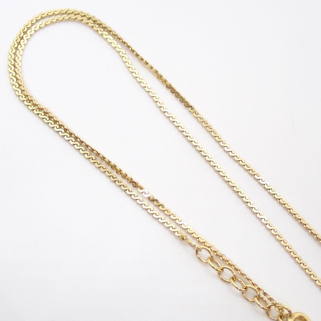 ディオール　ネックレス　CDロゴ　ラインストーン　ゴールド　金