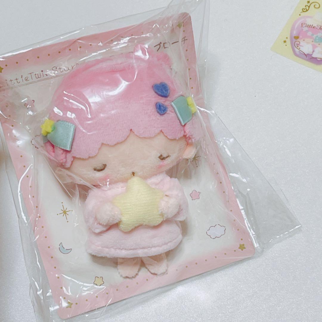 サンリオ キキララ ブローチ フレームデザイン リトルツインスターズ マスコット