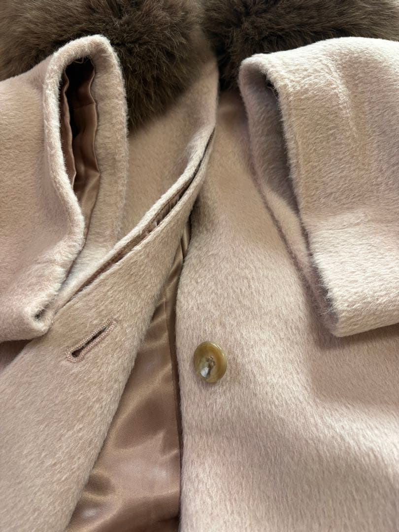 ANAYI アナイ 近年モデル フォックスファーノーカラーアルパカショートコート