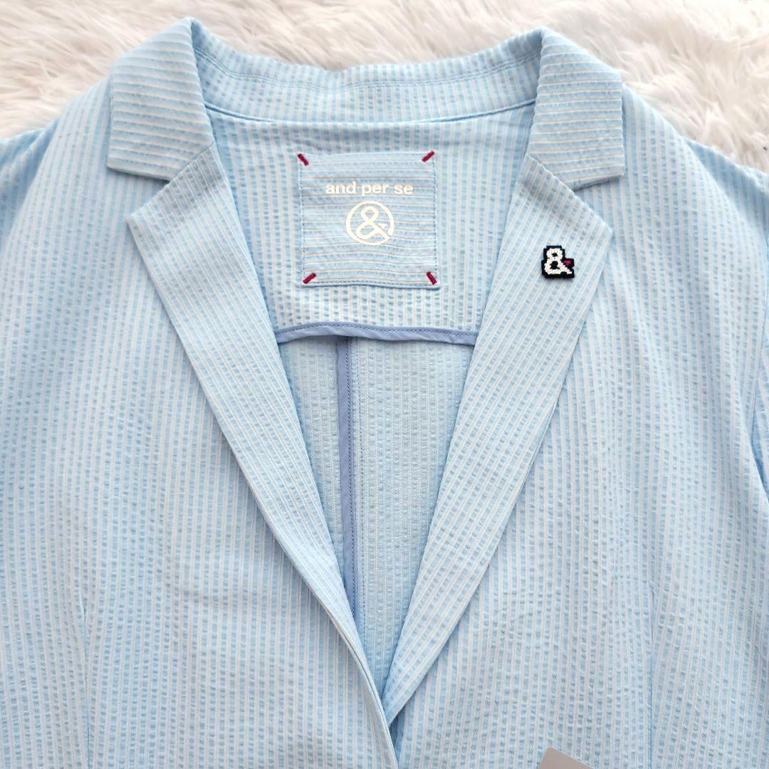 新品タグ付 現行 and per se テーラードジャケット ゴルフ L