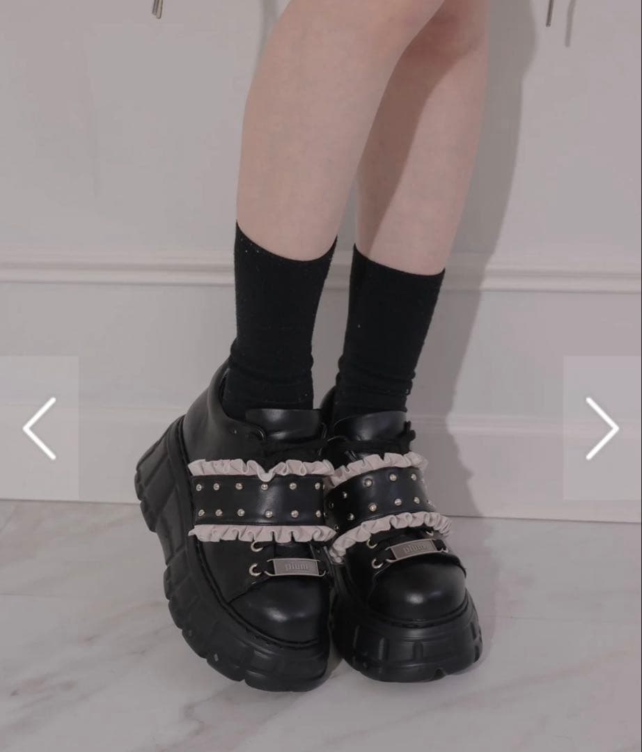 piumフリルベルトボリュームスニーカー‪‪ ピンクMサイズ♡ぴうむ♡