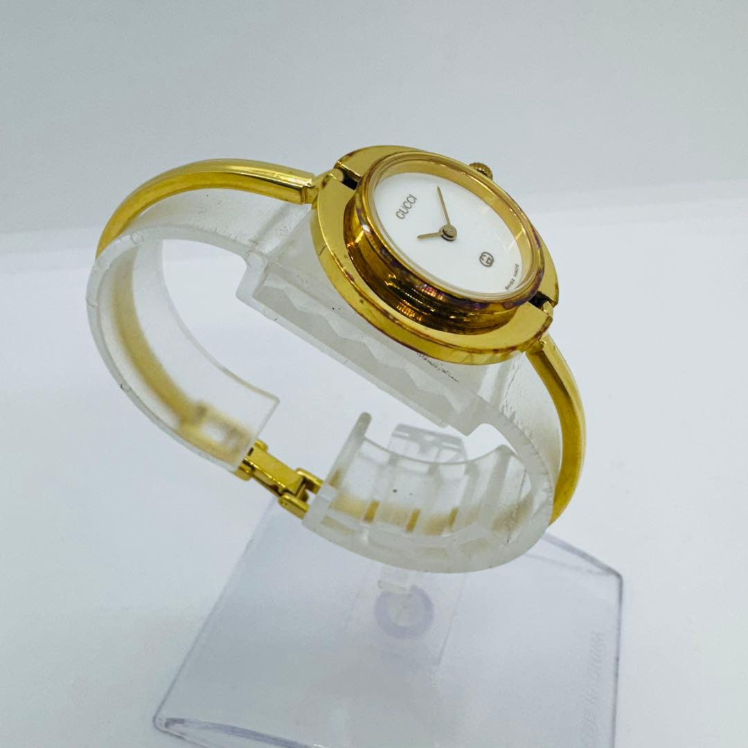 ✨GUCCI✨グッチ✨チェンジベゼル✨ホワイト文字盤✨ゴールド✨腕時計✨