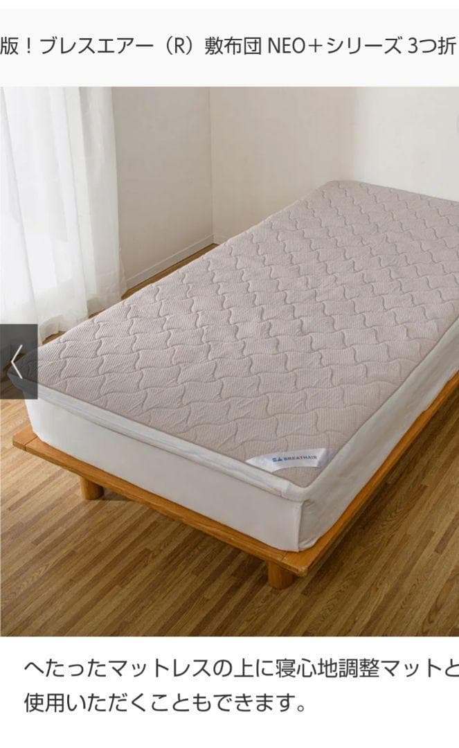 ✅美品・おまけ付✅【ブレスエアー®】敷布団 NEO+ /ネオプラス ダブルサイズ