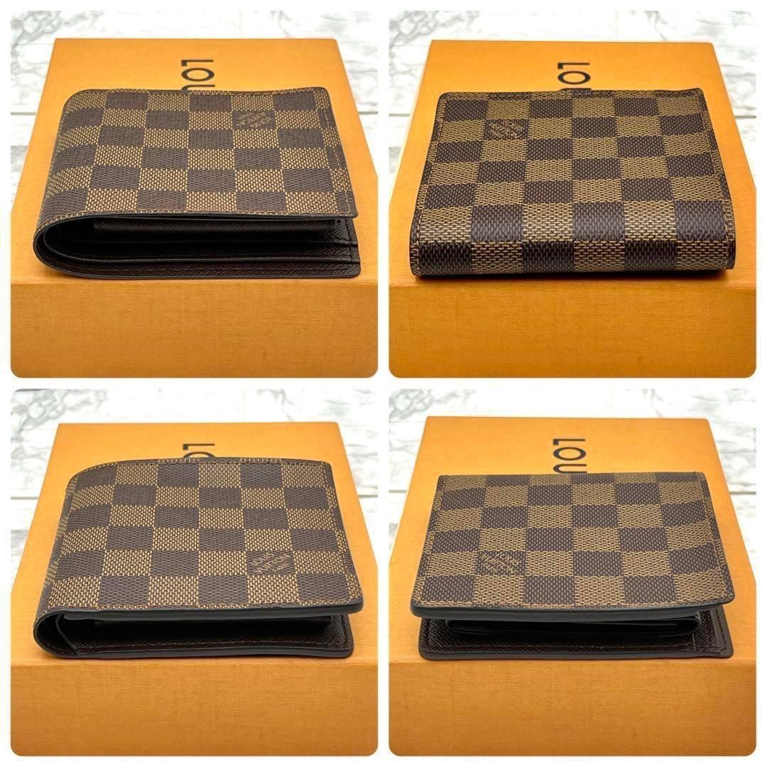 ★極上美品★ルイヴィトン　二つ折り　ダミエ　ポルトフォイユ　マルコ　カード４枚②
