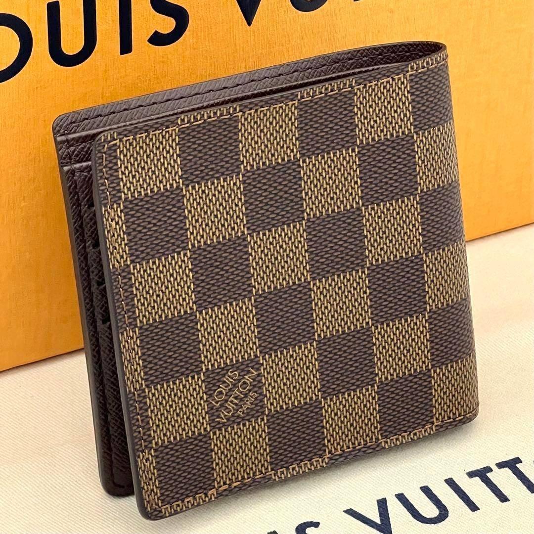 ★極上美品★ルイヴィトン　二つ折り　ダミエ　ポルトフォイユ　マルコ　カード４枚②