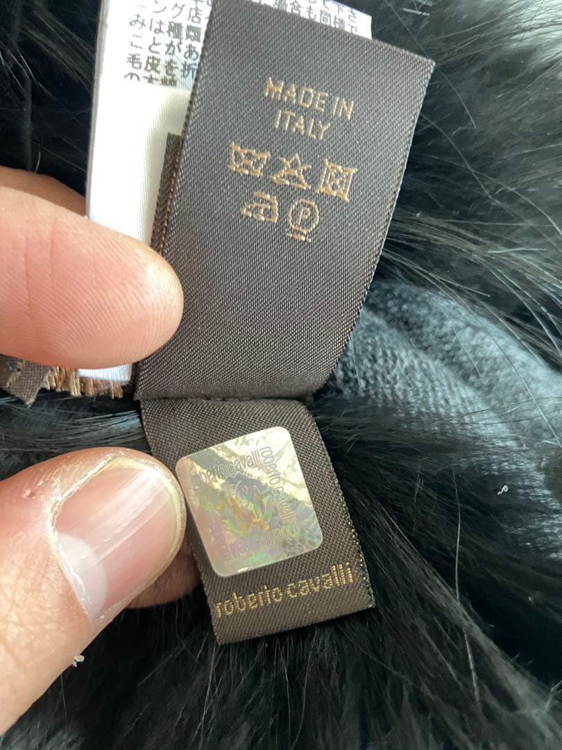 Roberto Cavalli ファー　ポンチョ　ケープ　マント　ストール