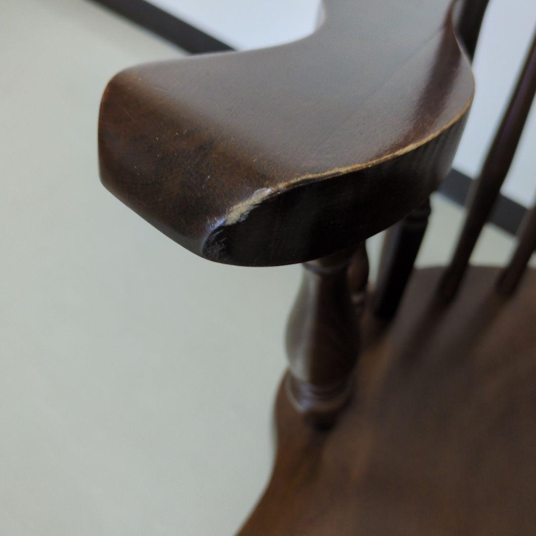 木製ロッキングチェア ダークブラウン