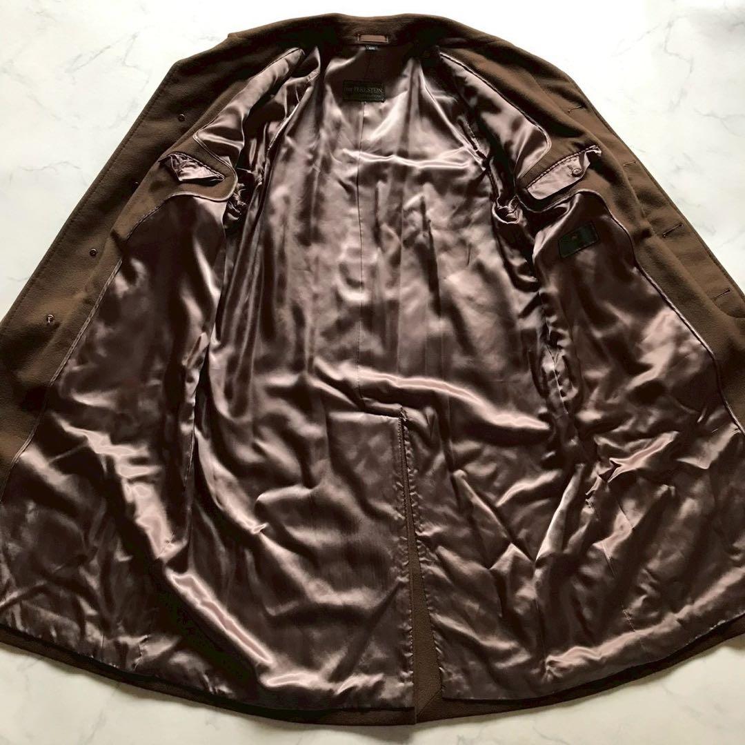 美品/定価20万/L位✨カシミヤ100% ロングコート キャメル 光沢感 日本製