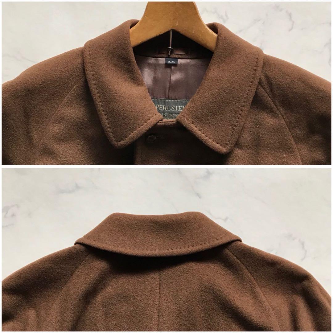 美品/定価20万/L位✨カシミヤ100% ロングコート キャメル 光沢感 日本製