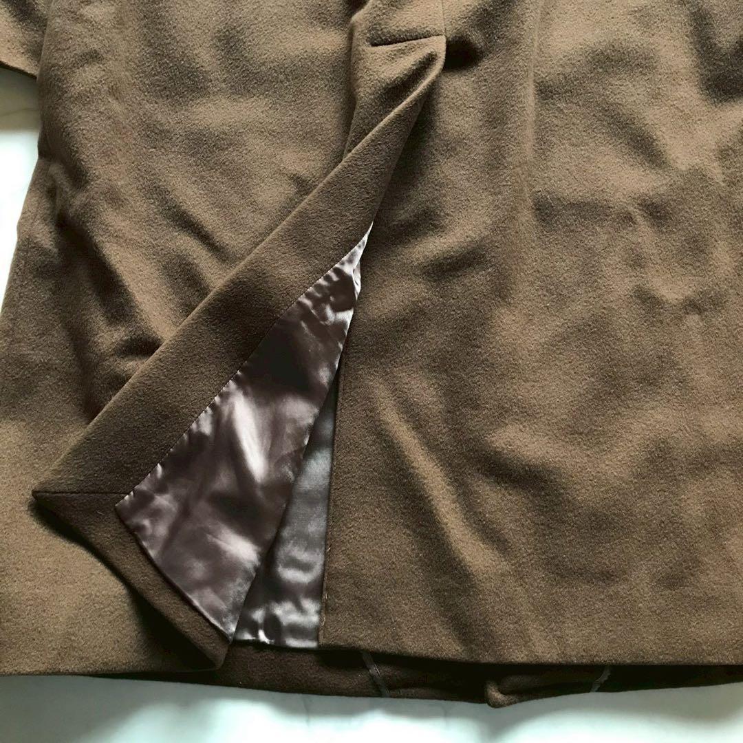 美品/定価20万/L位✨カシミヤ100% ロングコート キャメル 光沢感 日本製