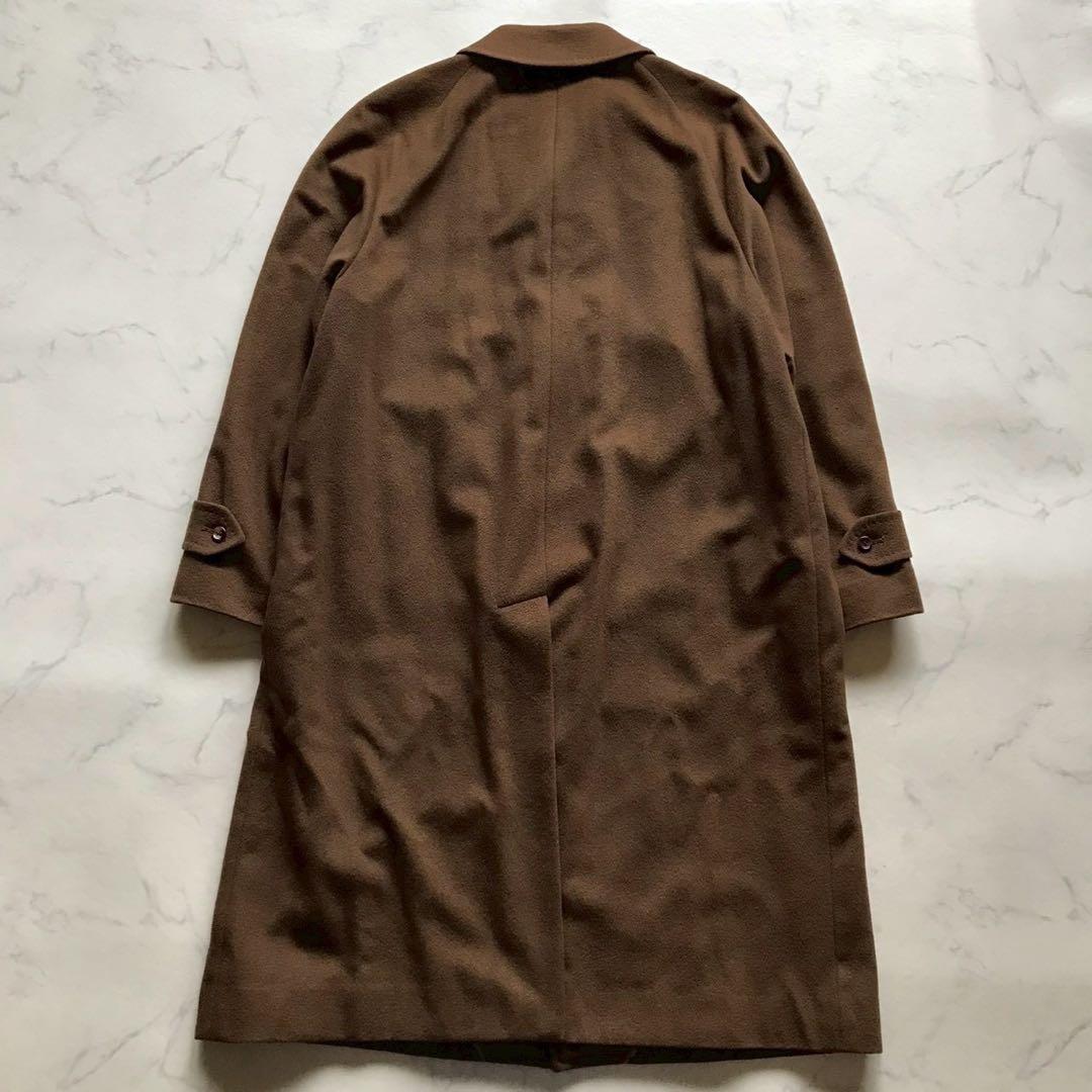 美品/定価20万/L位✨カシミヤ100% ロングコート キャメル 光沢感 日本製
