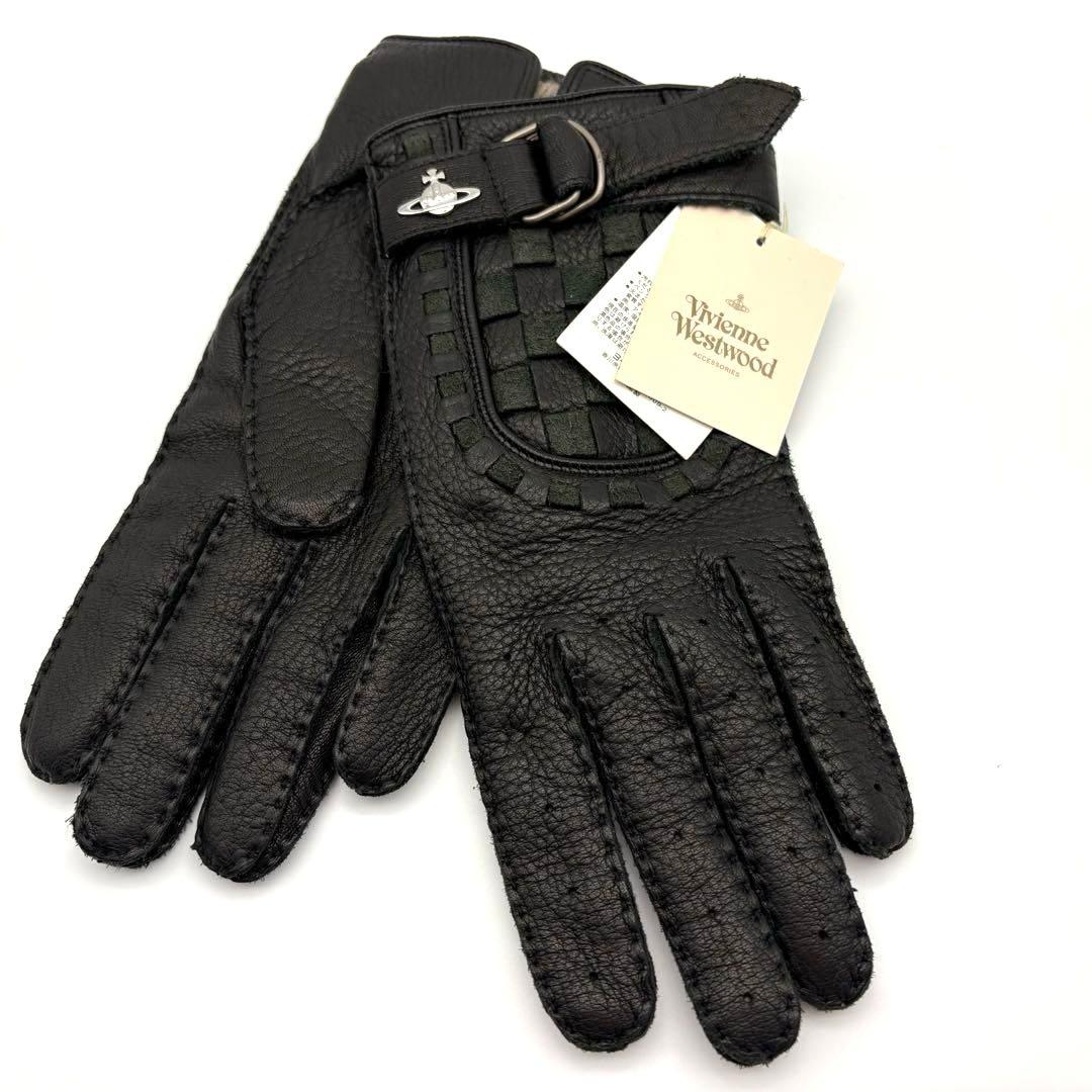 【未使用タグ付き】ヴィヴィアンウエストウッド⭐️手袋⭐️レディース⭐️レザー
