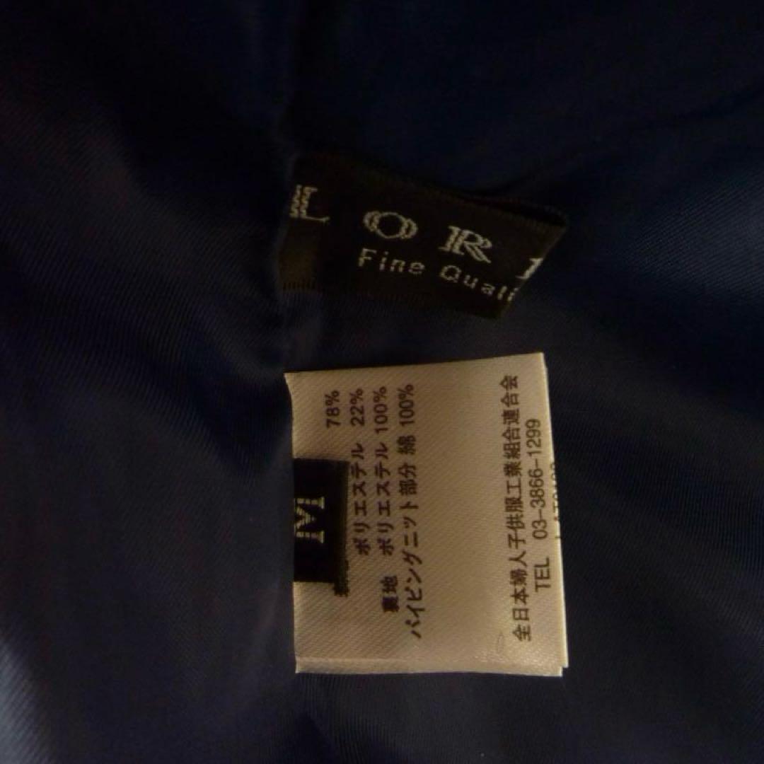 未使用 LORITTI ロング丈 フード付ウールコート M イタリア製 ネイビー