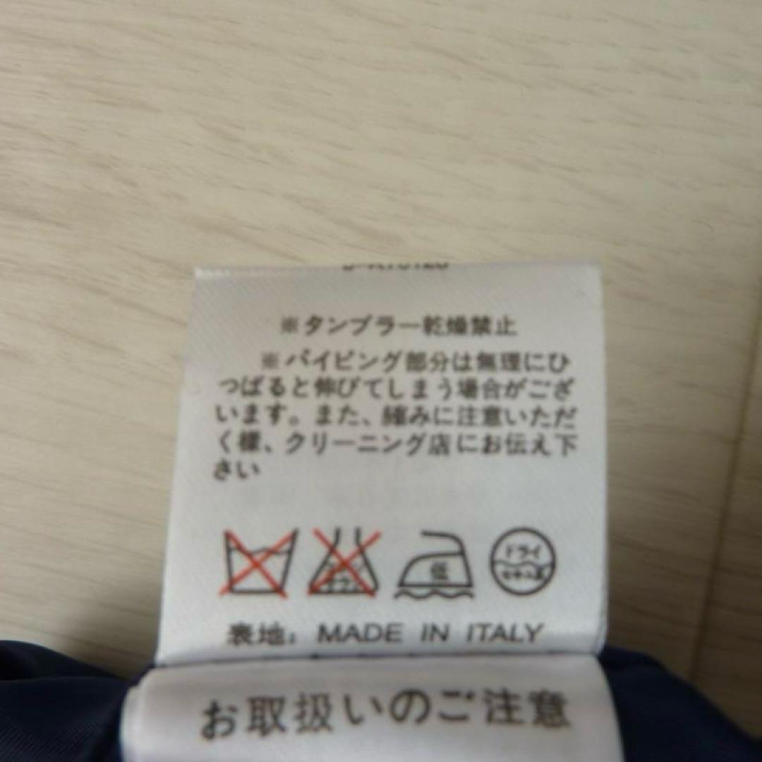 未使用 LORITTI ロング丈 フード付ウールコート M イタリア製 ネイビー