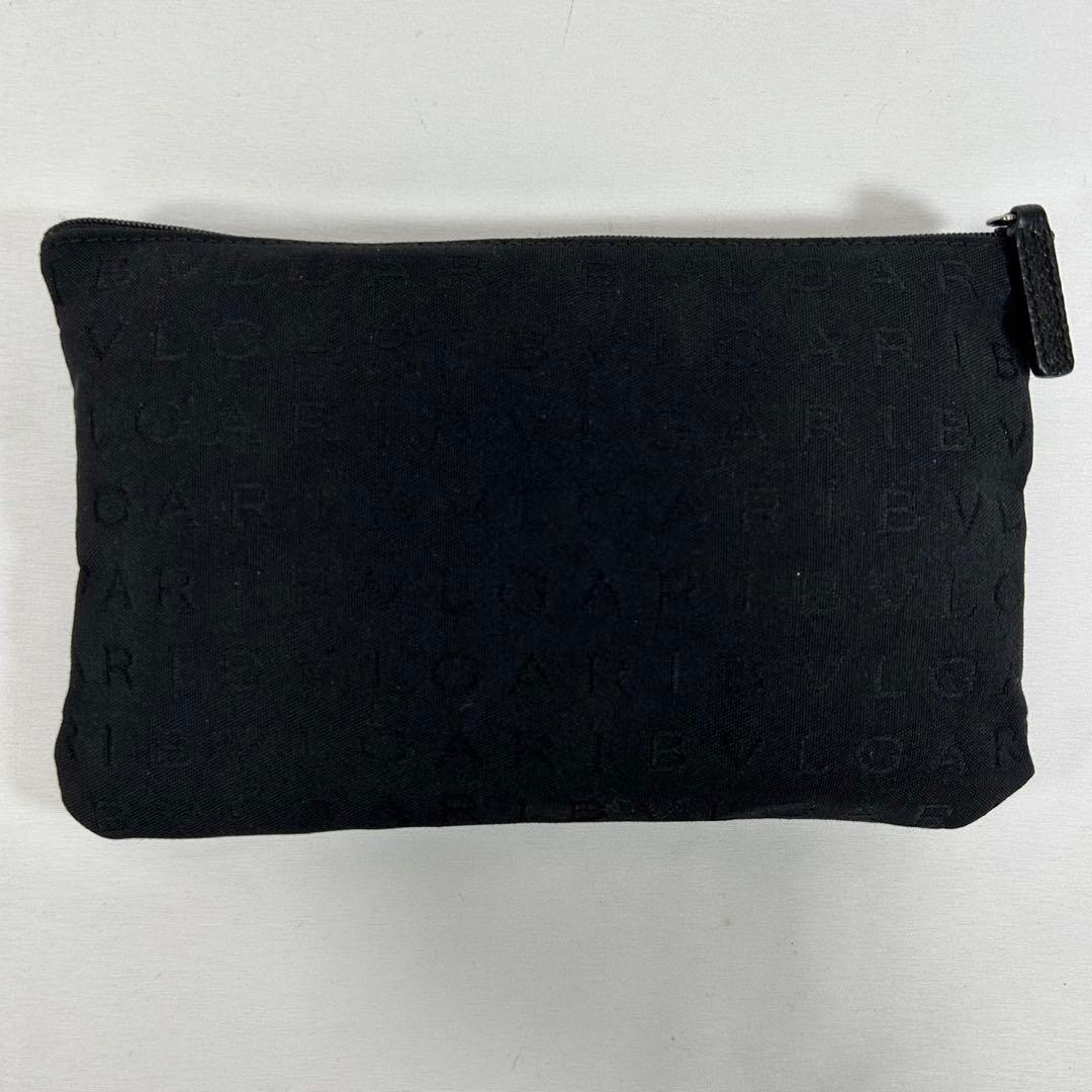 【美品/付属品完備】ブルガリ トートバッグ サークルロゴ ポーチ付 黒 A4可