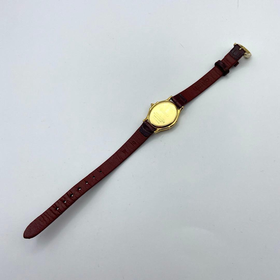 セイコー エクセリーヌ 1F21-5F50 6Pゴールド シェル文字盤 稼動品