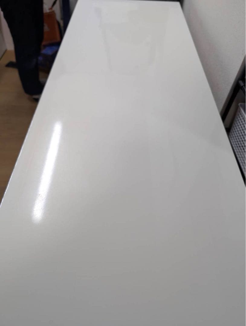 ニトリ　ダークブラウン 食器棚 4段引き出し ホワイト天板