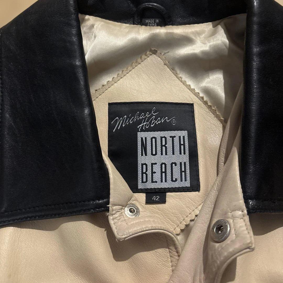 NORTH BEACH スタジャン レザー　ジャケット　本革　激レア　42
