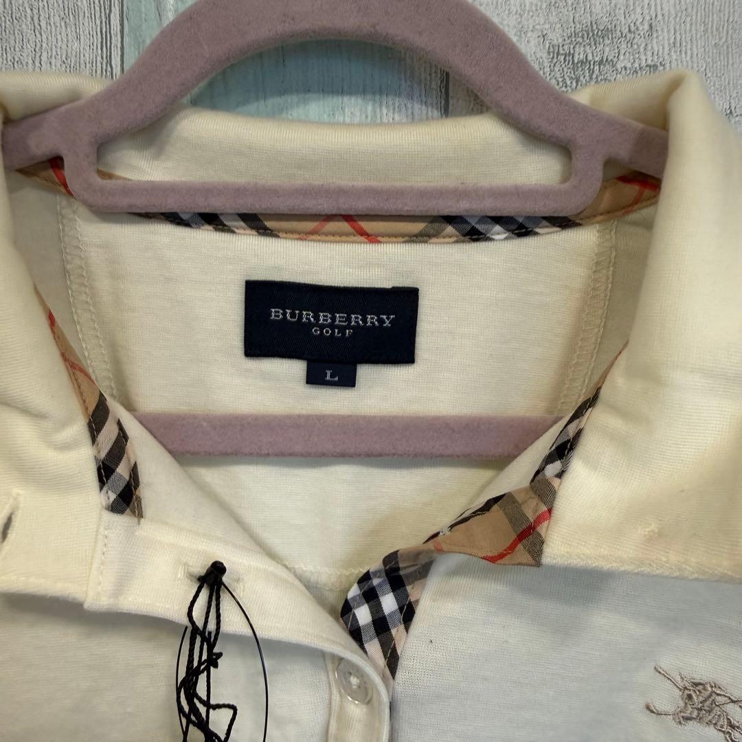 【未使用品】BURBERRY GOLF 長袖ポロシャツ L ノバチェック