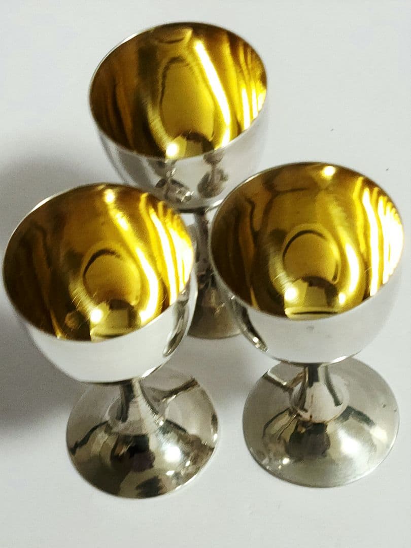 純銀 NHK記念品　ミニカップ 3客セット　総重量：約92.42g