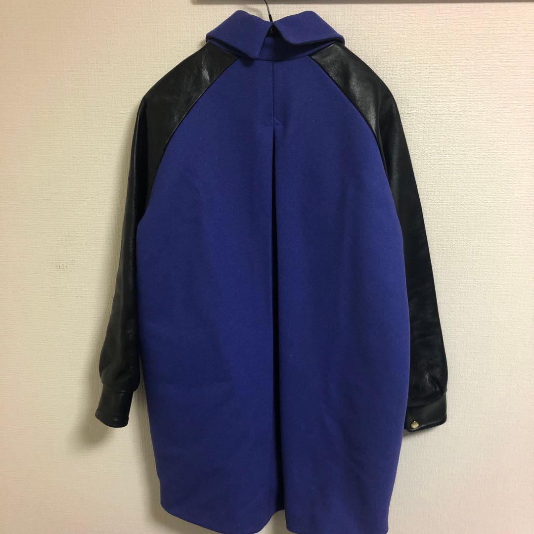 Maison Kitsune メゾンキツネ レザー切替 スタジャン型 コート