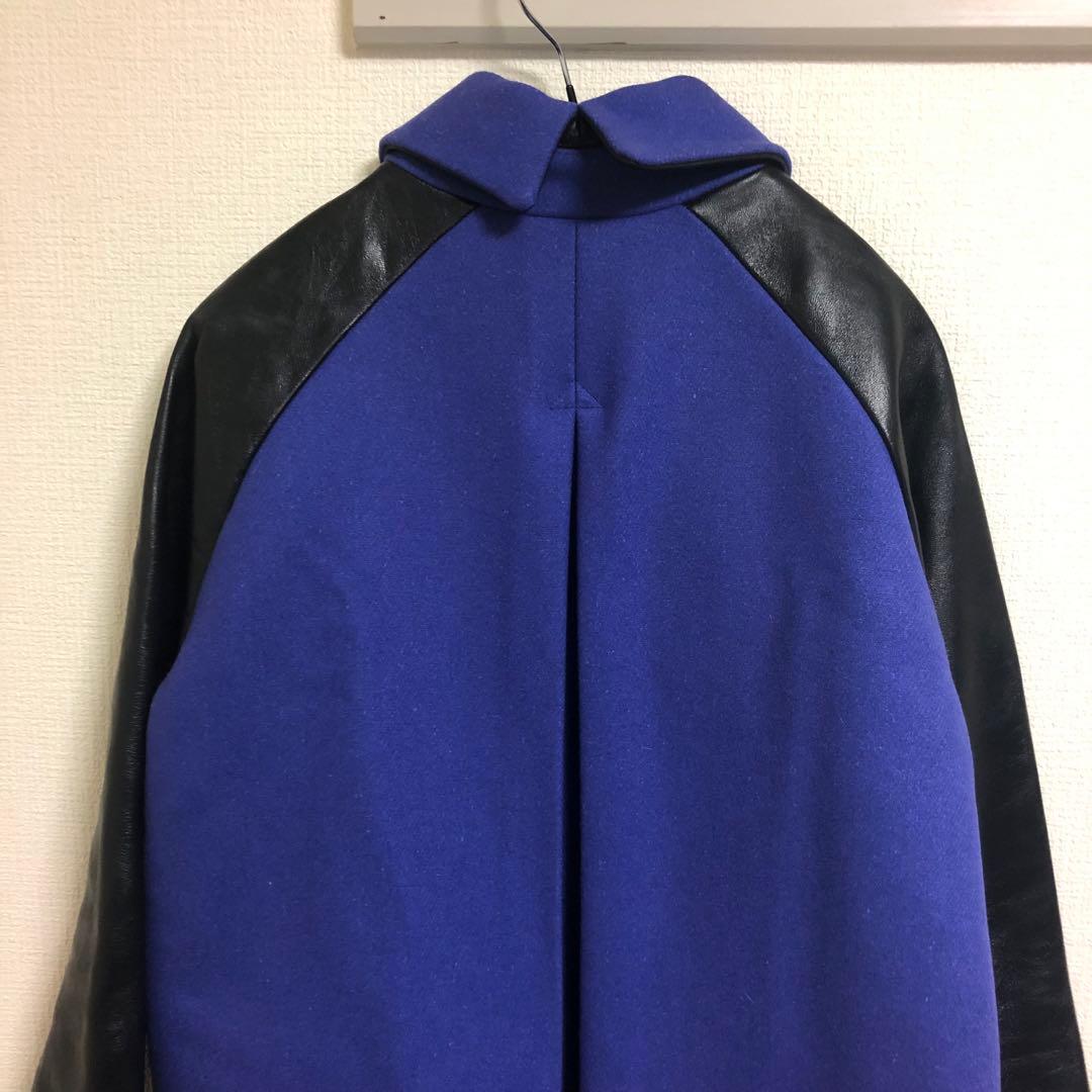 Maison Kitsune メゾンキツネ レザー切替 スタジャン型 コート