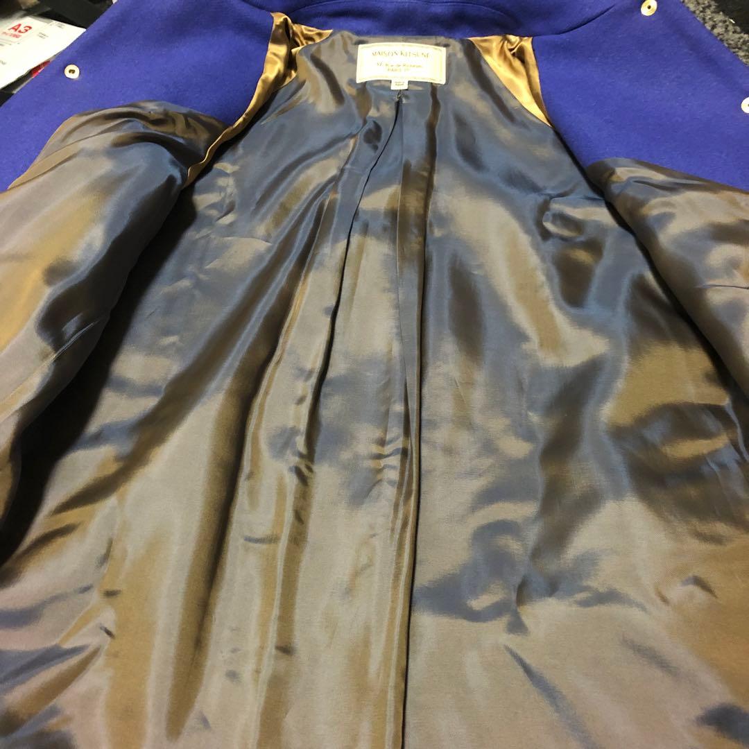 Maison Kitsune メゾンキツネ レザー切替 スタジャン型 コート