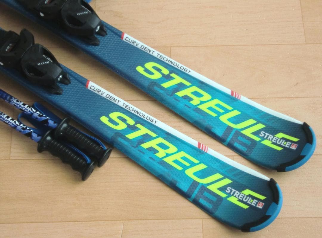 ■■送料無料■STREULE■子供用スキー4点セット■120/22■WAX済■■