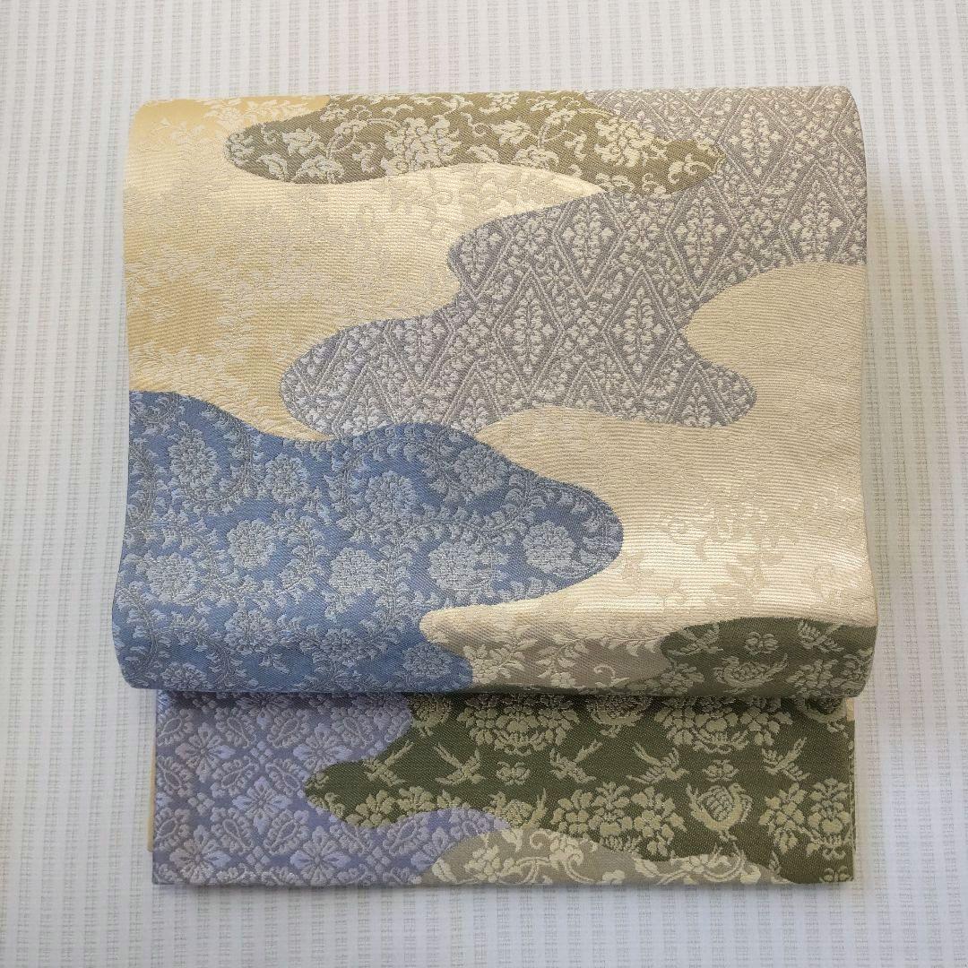 【袋帯】上品ゴールドベージュ＊道長取り/パステル/お茶席/Obi/Vintage