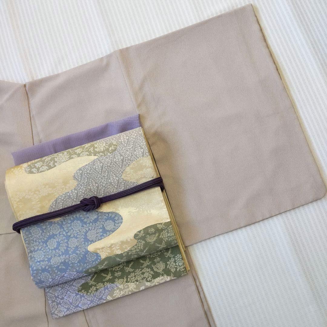 【袋帯】上品ゴールドベージュ＊道長取り/パステル/お茶席/Obi/Vintage