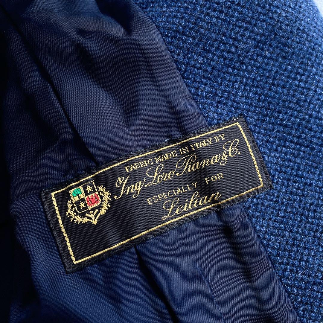 極上 レリアン ロロピアーナ テーラードジャケット カシミヤ100 ネイビー 9