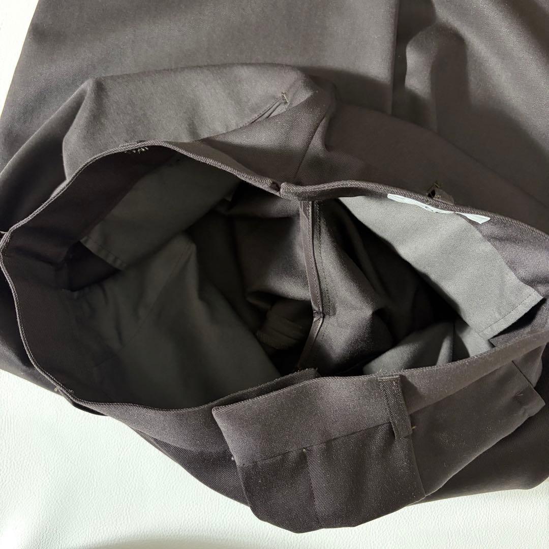 未使用級　ロエフ　ウール ギャバ ボンタン パンツ ダークブラウン　M