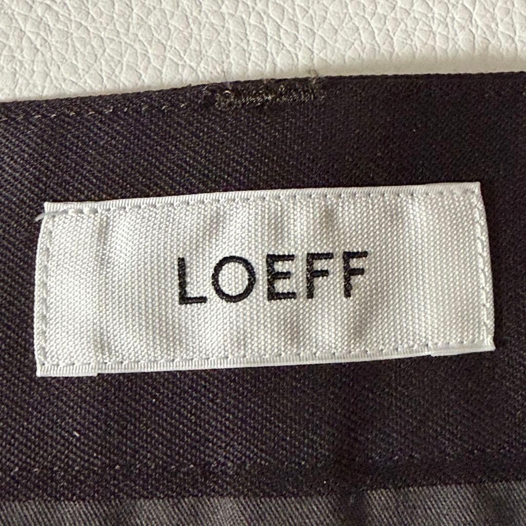 未使用級　ロエフ　ウール ギャバ ボンタン パンツ ダークブラウン　M