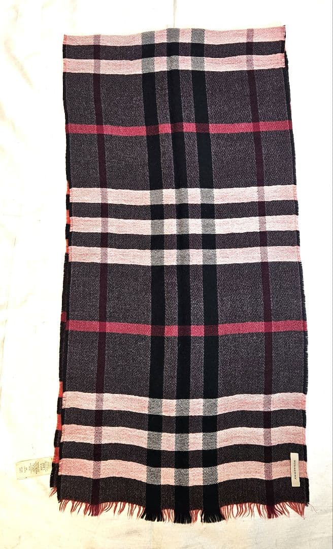 希少　BURBERRY　バーバリー　リバーシブル　カラー　チェック　マフラー